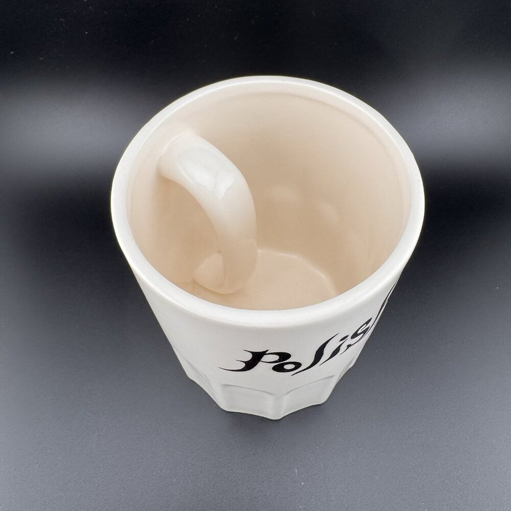 Vintage Ceramic “Polish Mug” Novelty Stoneware Mug Glossy - Handle Inside Cup! - Picture 6 of 8